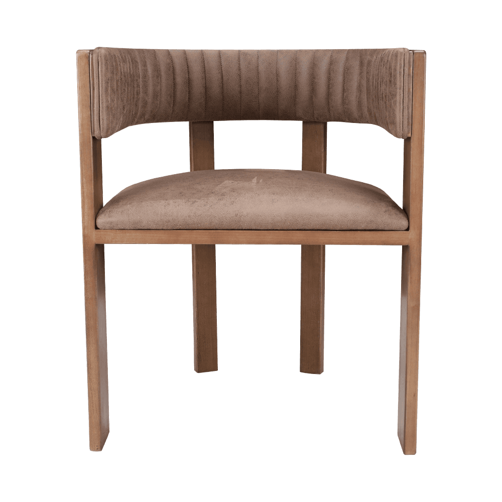 Cathaoir itheacháin adhmaid soladach seanré upholstered