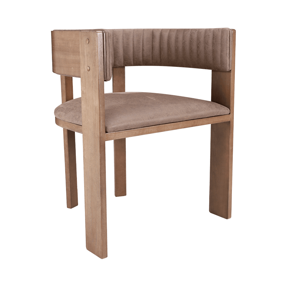 Cathaoir itheacháin adhmaid soladach seanré upholstered