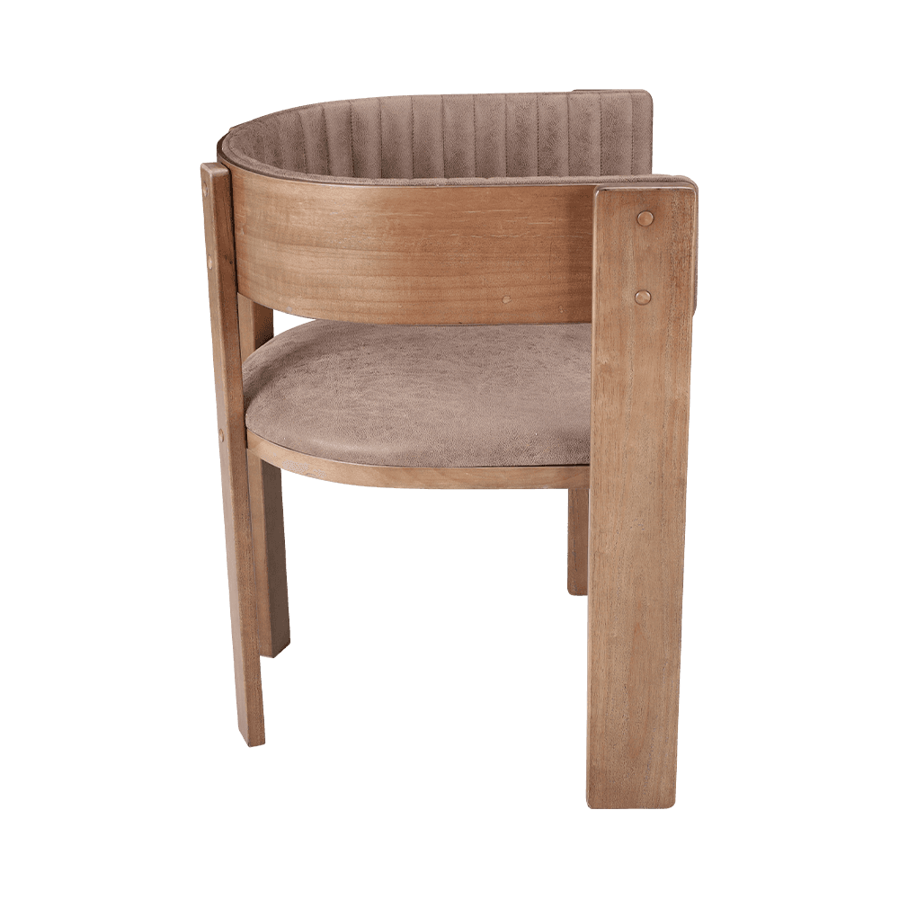 Cathaoir itheacháin adhmaid soladach seanré upholstered