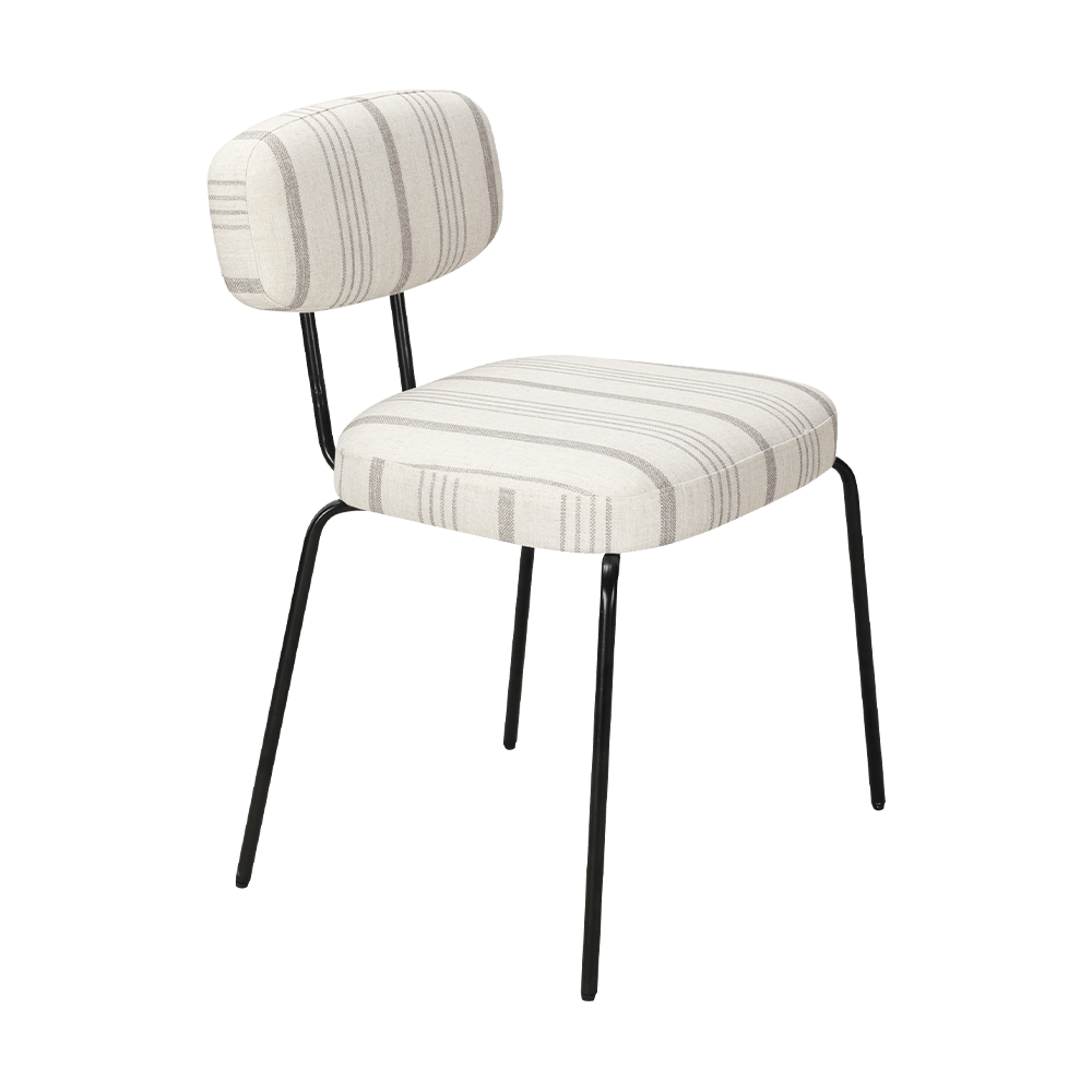 Cathaoir itheacháin miotail nua -aimseartha bán