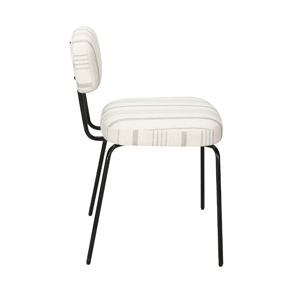 Cathaoir itheacháin miotail nua -aimseartha bán