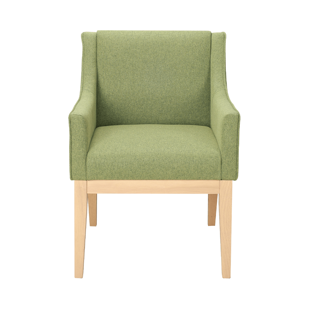 Cathaoir itheacháin adhmaid soladach le armrests