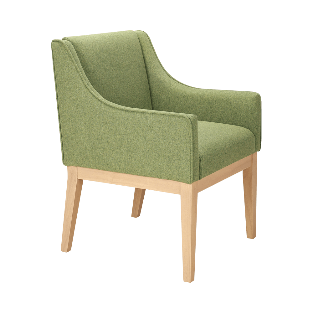 Cathaoir itheacháin adhmaid soladach le armrests
