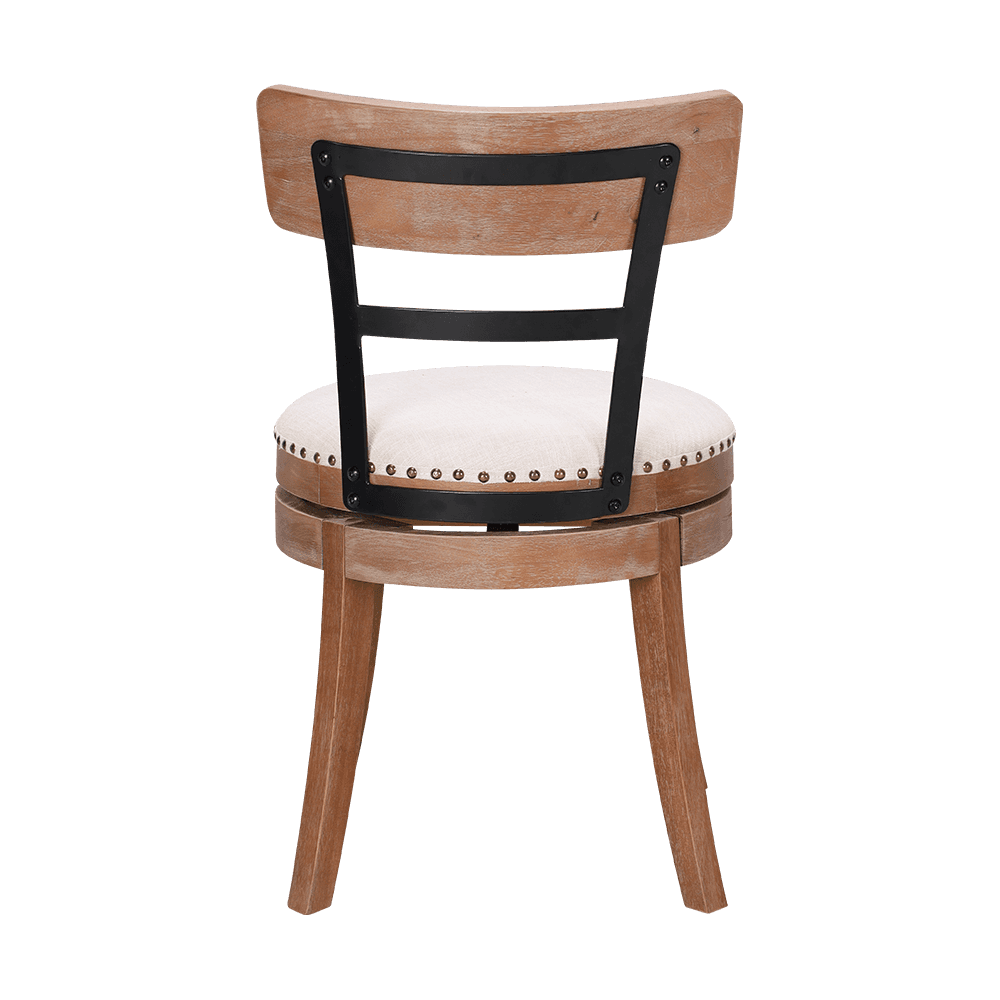 Cushion cruinn cathaoir itheacháin adhmaid soladach